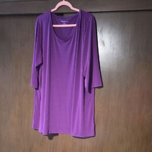Susan Graver Vibrant Purple Tunic Top